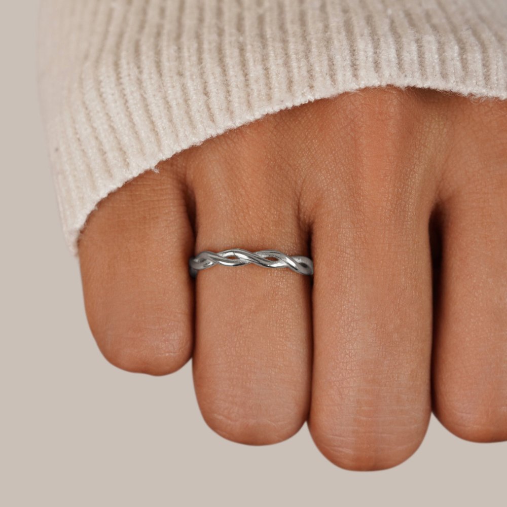 Infinity 18K zilveren draaibare ring
