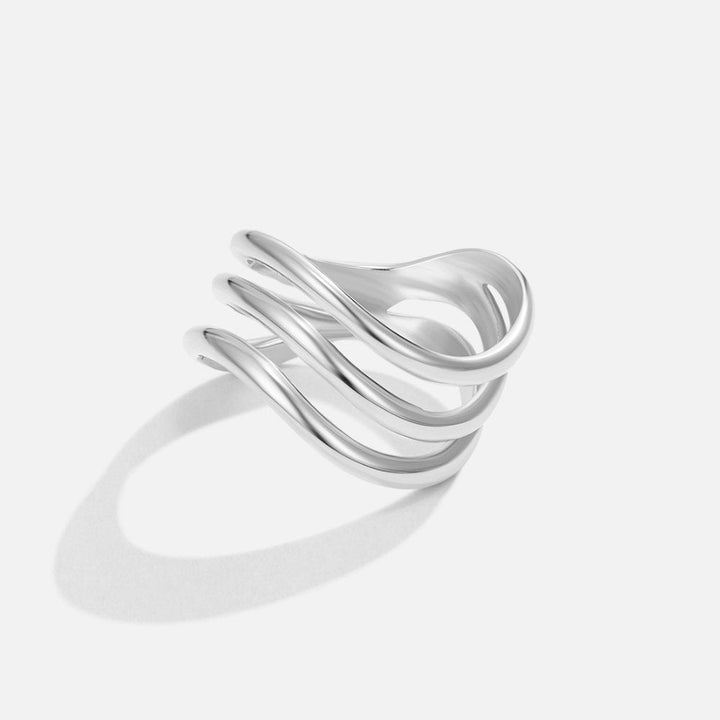Kiya gelaagde zilveren ring