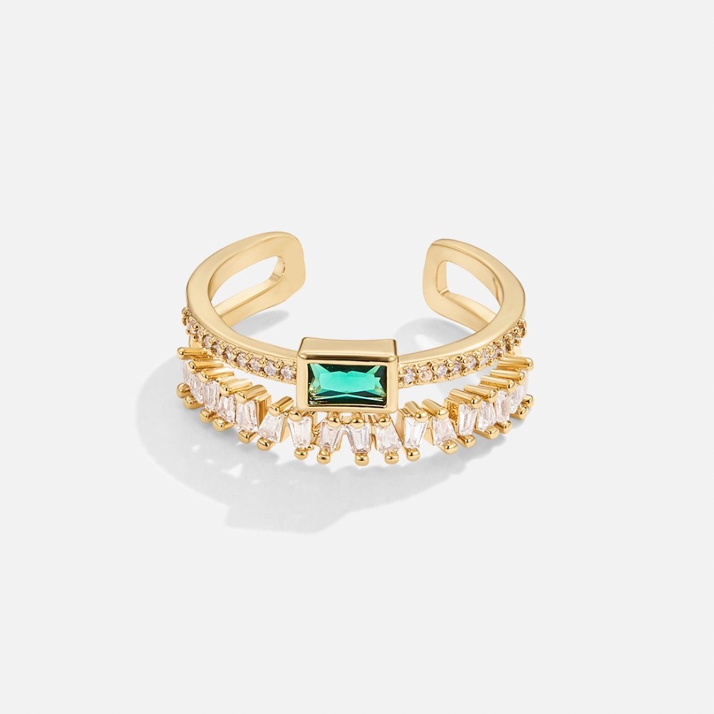 Bliss - Ring met meerdere lagen kristallen