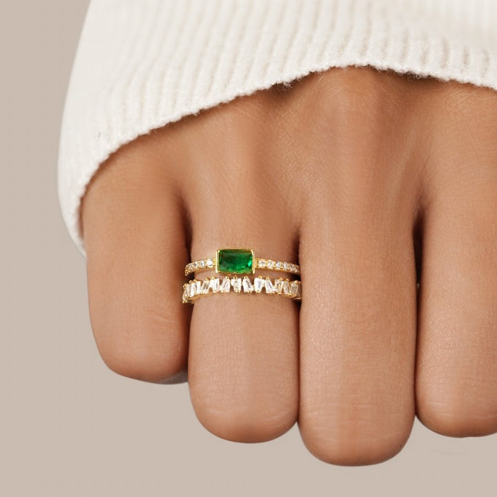 Bliss - Ring met meerdere lagen kristallen