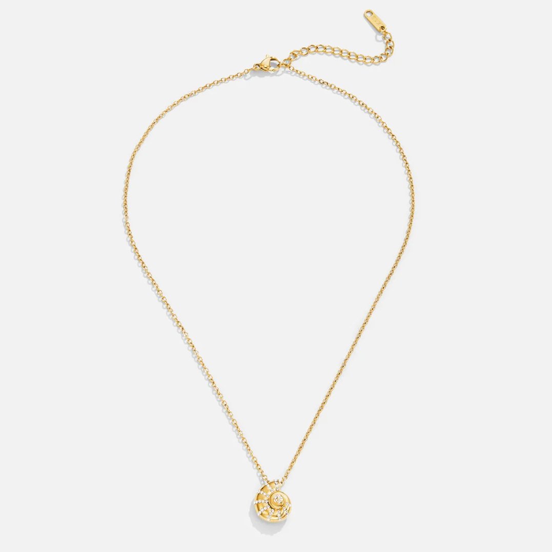 Halsketting met Schelp Hanger van Kristal