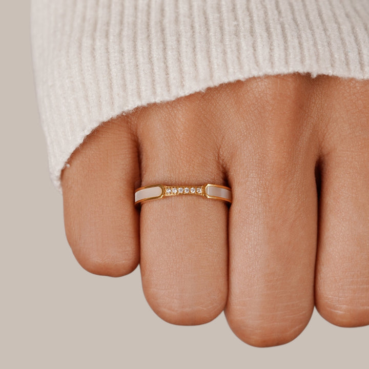 Unity - Parel- en kristallen ring