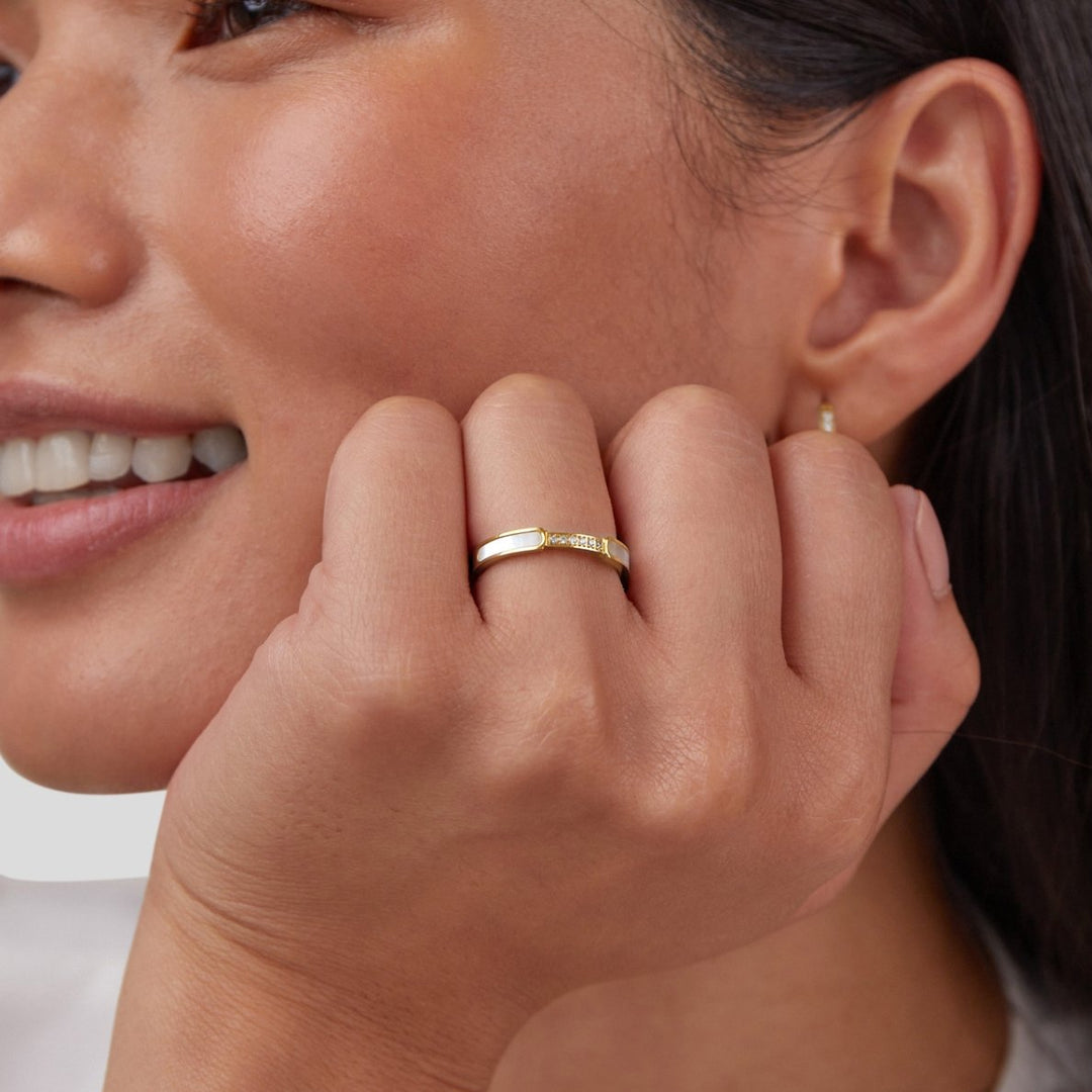 Unity - Parel- en kristallen ring