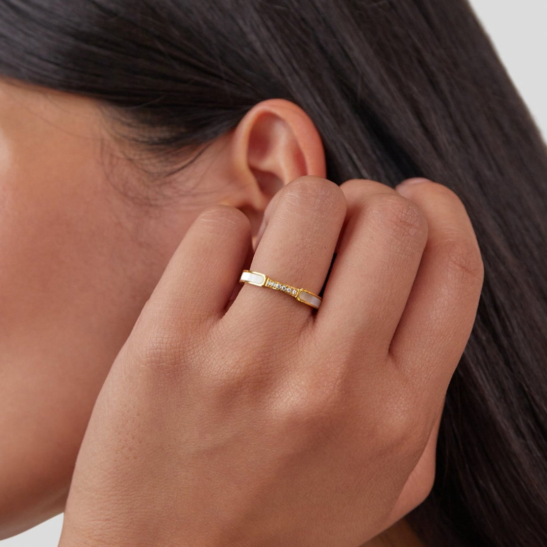 Unity - Parel- en kristallen ring