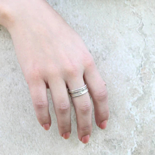 Shine - vintage vergulde zilveren ring