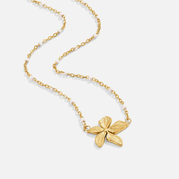 Elegante Ketting met Gouden Bloem