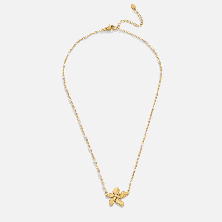 Elegante Ketting met Gouden Bloem