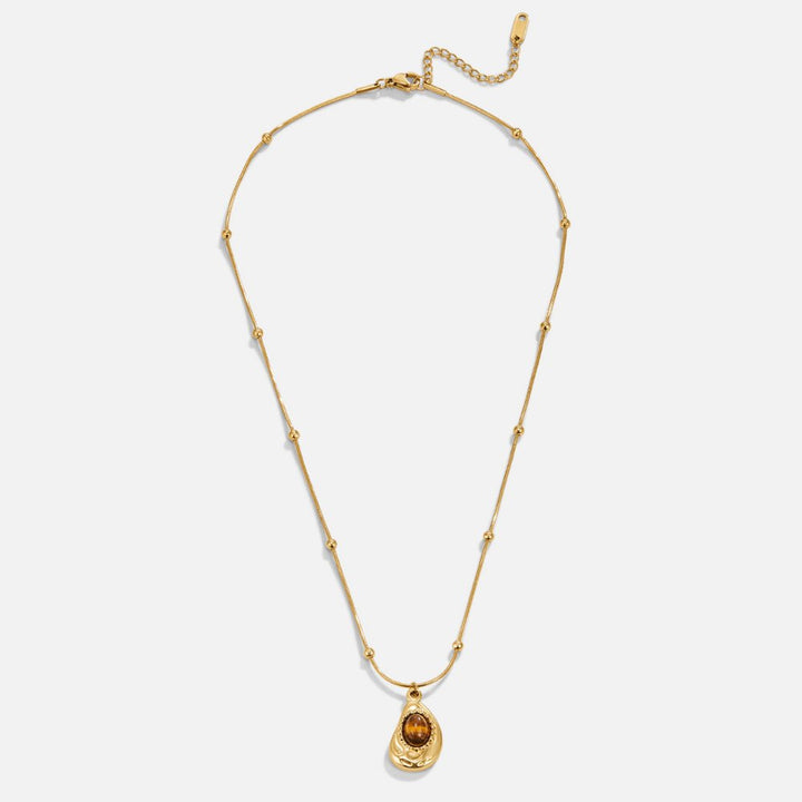 Elegante Gouden Ketting met Tijgeroog