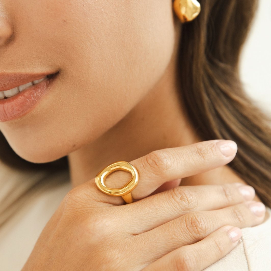 Vina Ring van gesmolten goud